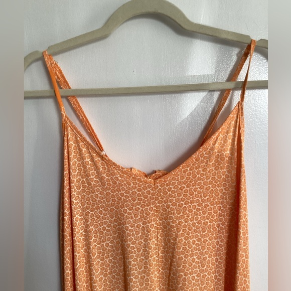 Made In Italy orange spaghetti Strap Dress size L - Picture 4 of 7